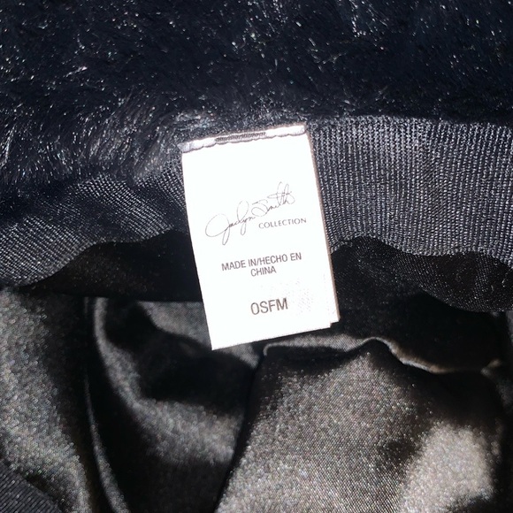 Vintage 90’s-Y2K Black Plush Faux Fur Wide Brim Bucket Hat Buttery Soft - Picture 16 of 17